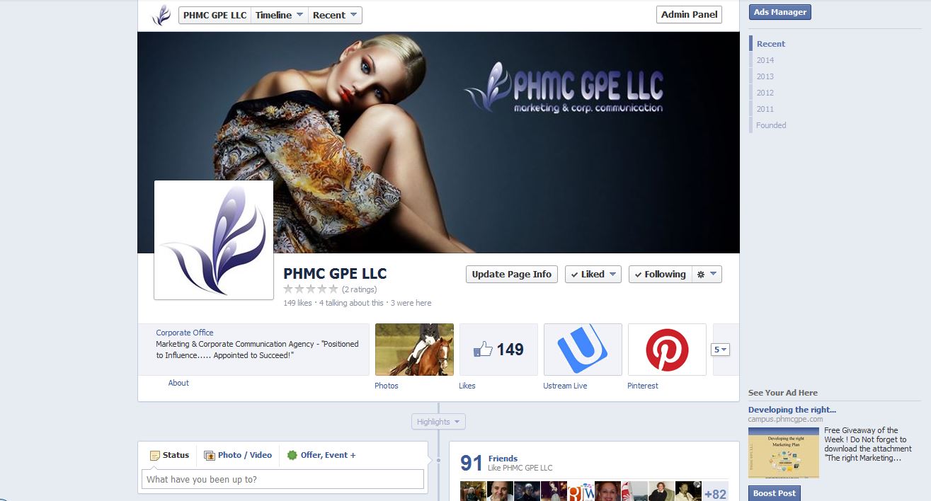 b634b6b481e70eece7bbe5199af0f628 Facebook Fan pages | ::: PHMC GPE LLC :::: Marketing & Corp. Communication Agency